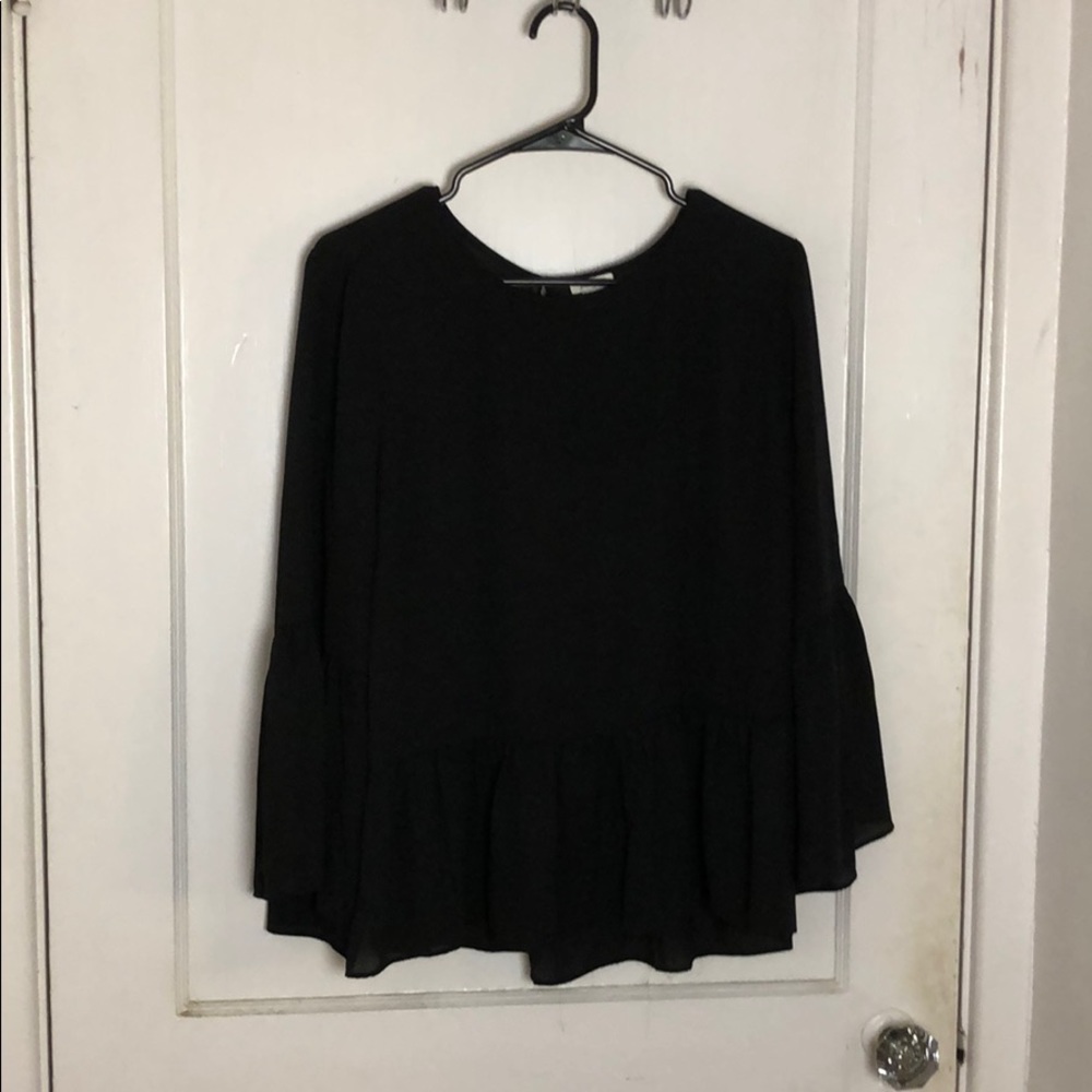 J Crew ruffle blouse size L